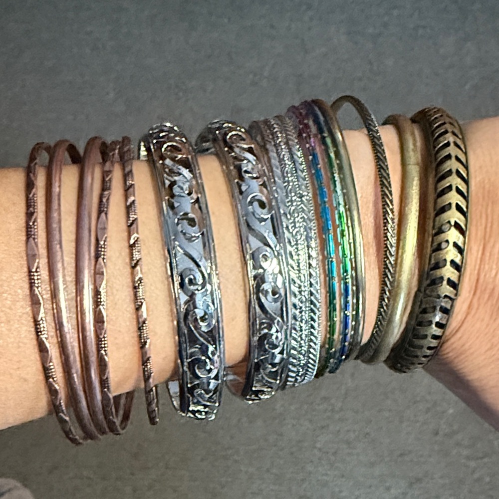 16 bangle bracelets